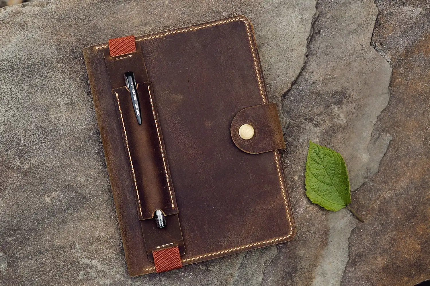 Персонализированный чехол из натуральной кожи для ноутбука RHODIA pad notebook No 16 A5 Размер гравировка