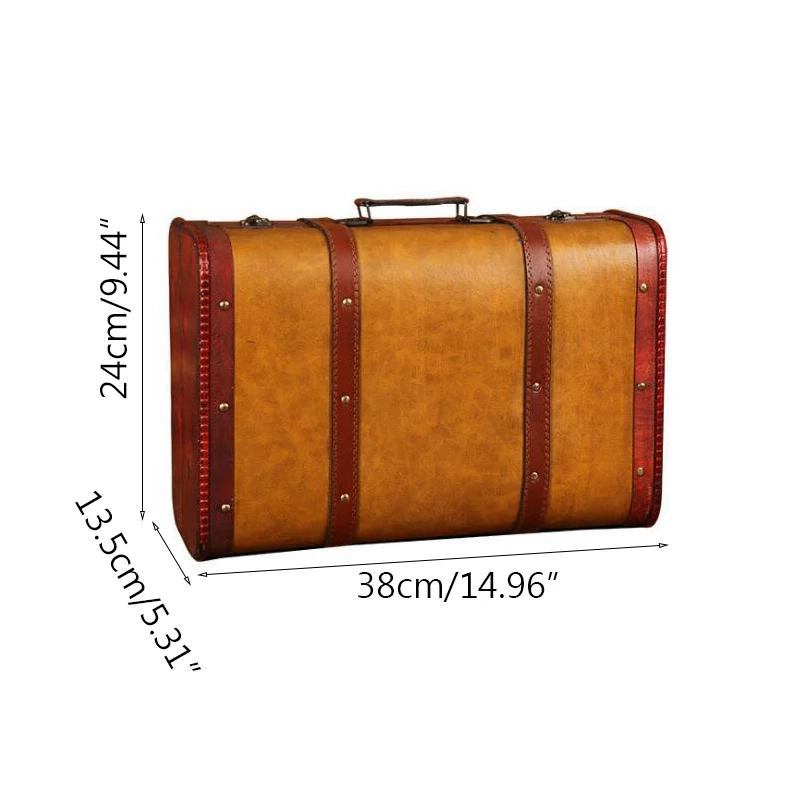 

Box Antique Luggage Storage Box Bar Shooting Props Map Models Portable Nostalgic Storage Box Collection Ornaments