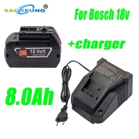 replace bosch rechargeable 18650 battery 18v8000mah cordless power tool bat609 bat610 bat618 bat619 lithium battery