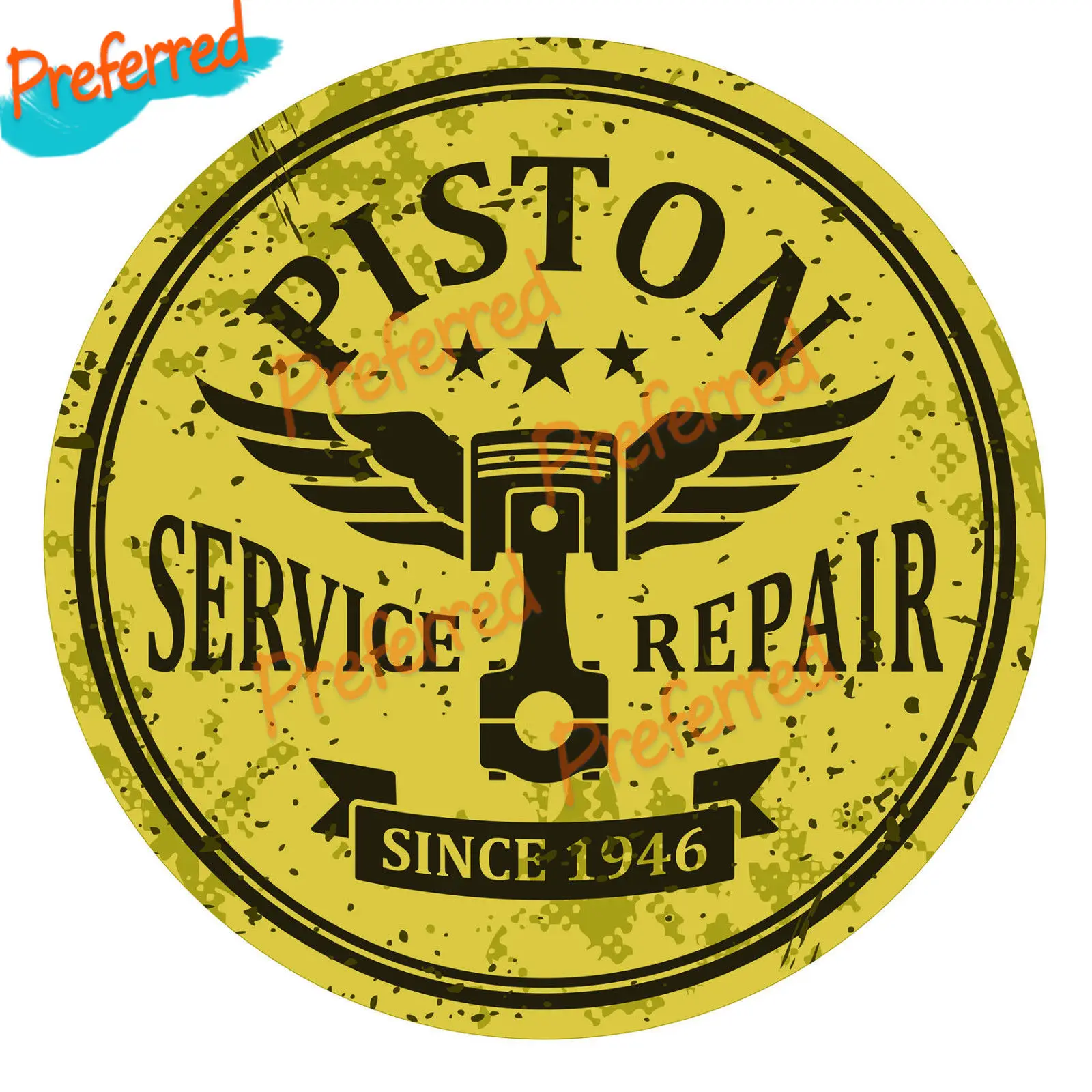 

Piston Old School Pegatinas Bobber Retro Decal Motocross Racing Laptop Helmet Trunk Wall Vinyl Car Sticker Die Cutting
