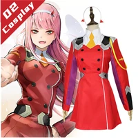 anime darling in the franxx 02 zero two cosplay full sets costume dfxx cosplay women costumes dress wig
