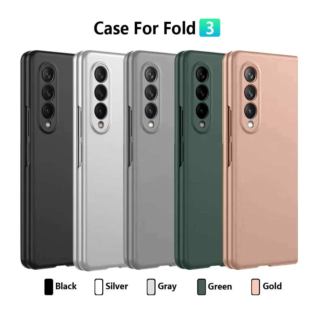Жесткий черный чехол для телефона Samsung Galaxy Z Fold 3 5G Fold3 SM-F9260 защитный ультратонкий