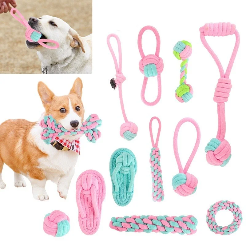 

Pets Dog Toys Sets Dog Chew Rope Toys for Big Large Dogs Teeth Cleaning Toys Dogs Chew Toy Accessories
