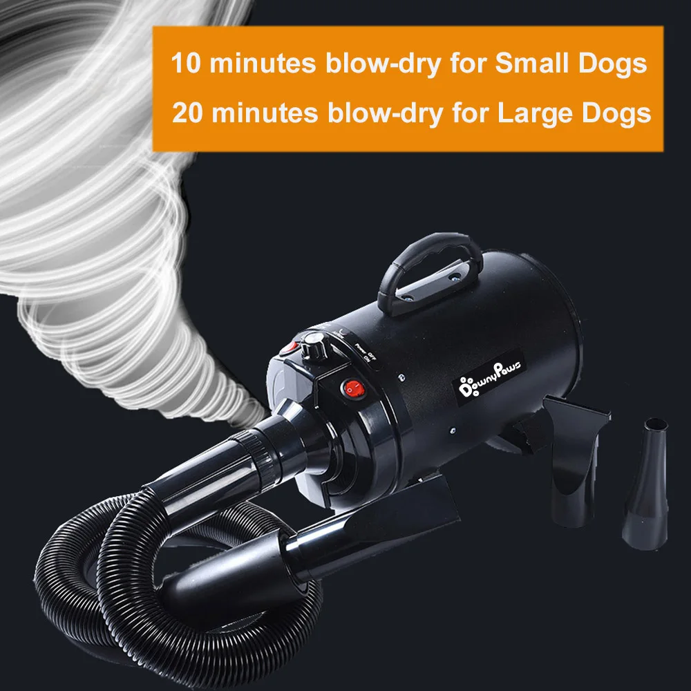 Secador de pelo con aire c&aacute;lido para perros y gatos, soplador con potencia para aseo r&aacute;pido de mascotas peque&ntilde;as, medianas y grandes, 2800W-2
