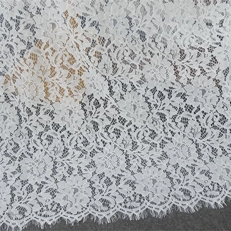 

Nylon Cotton Fabrics By The Meter French Lace Fabric For Sewing Needlework V2224