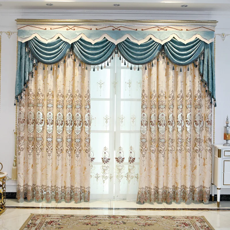 European Style Curtains for Living Room Luxury Lace Bedroom Chenel Shades | Дом и сад