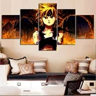 Настенная Картина на холсте домашний декор HD семь смертных грехов аниме 5 пирог мелиодас пех гнева модульные картины плакат