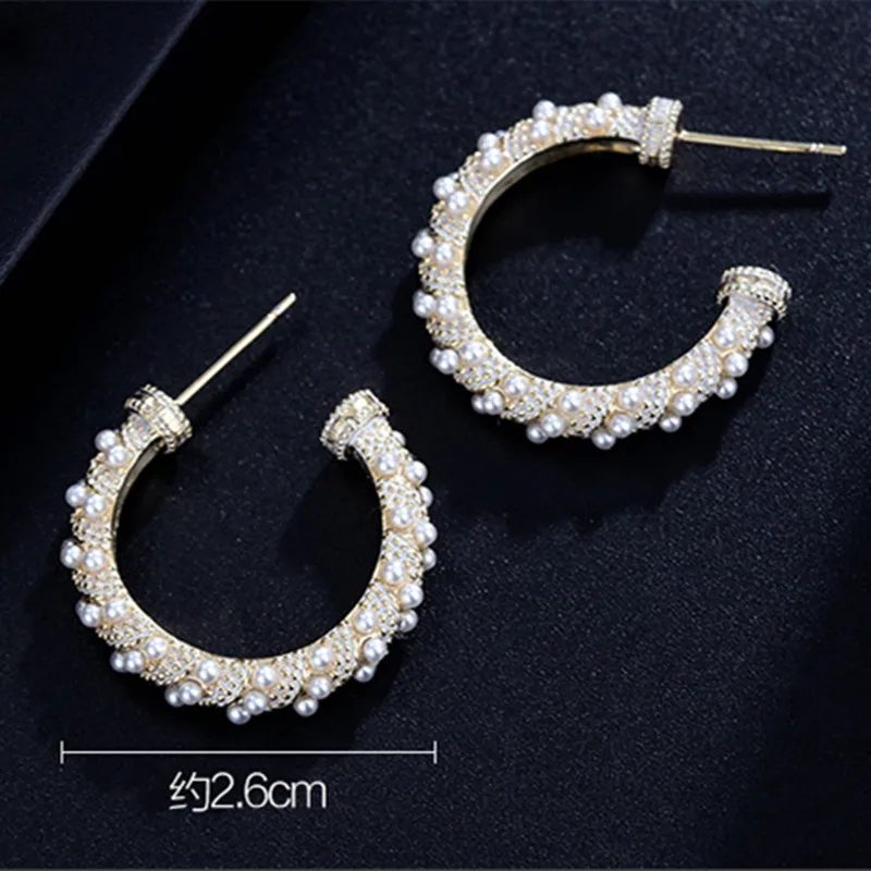 

Silver pearl earrings European and American earrings Korean simple earrings for women wholesale