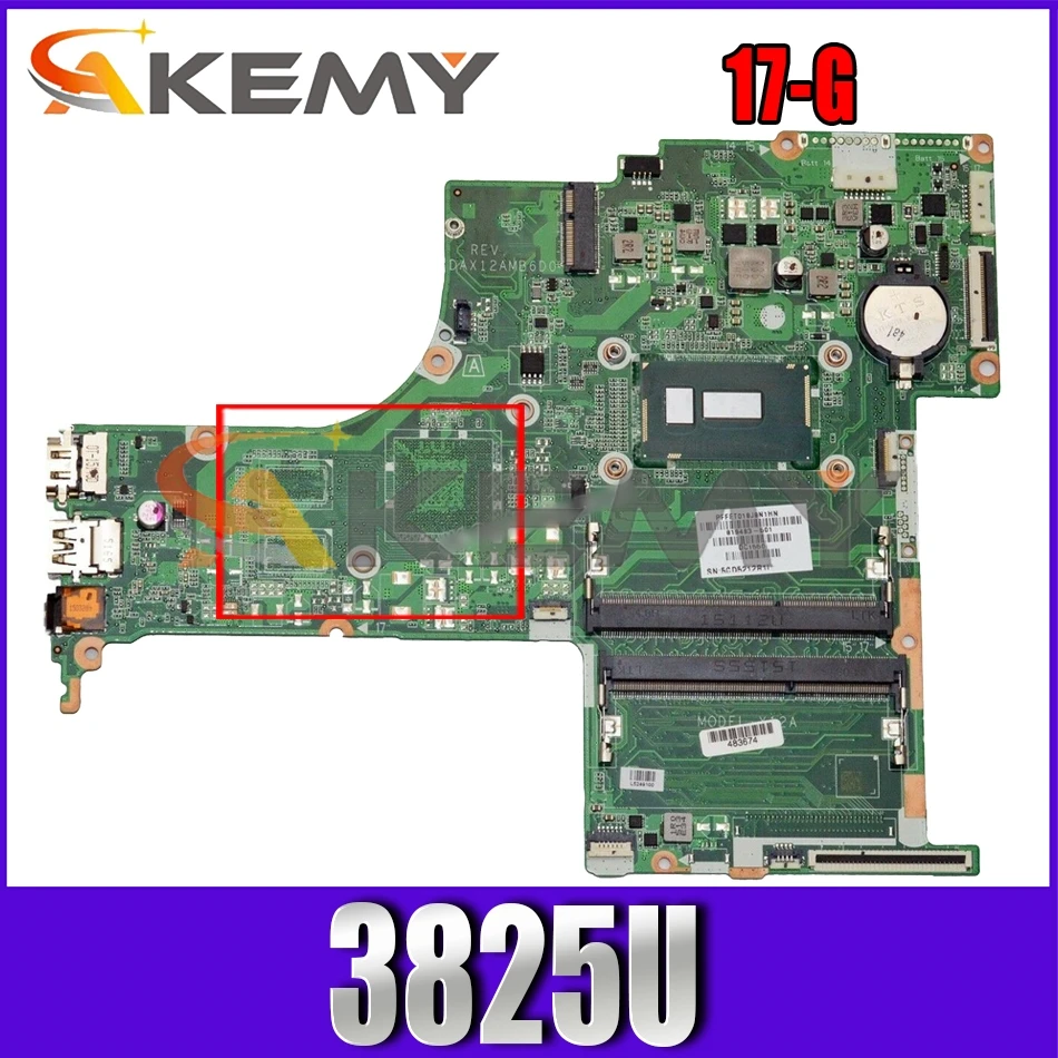 

823917-501 823917-001 For HP Pavilion 17-G Pentium 3825U Laptop Motherboard DAX12AMB6D0 SR24B DDR3 Notebook Mainboard