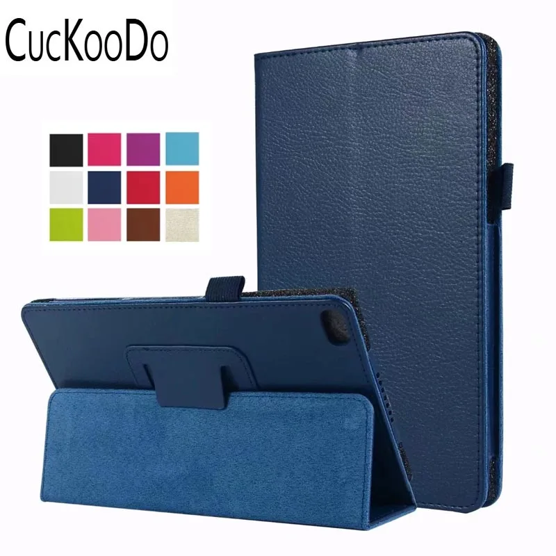 Тонкий складной чехол подставка из искусственной кожи с автоматическим