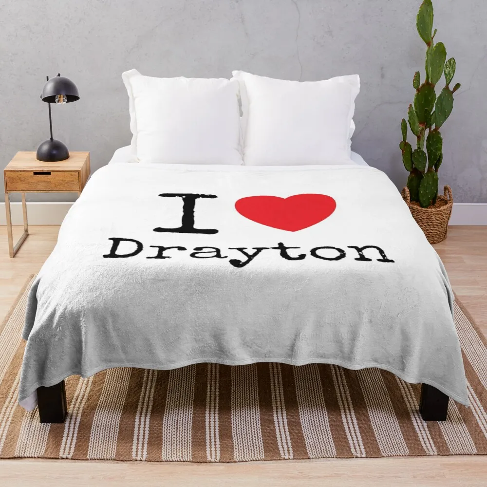 

I love Drayton with red heart simple large Plush Throw Fleece Blanket Throw for Boys BedSpread Sofa Bedroon D��cor