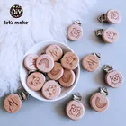 3 шт., деревянные зажимы для соски-пустышки