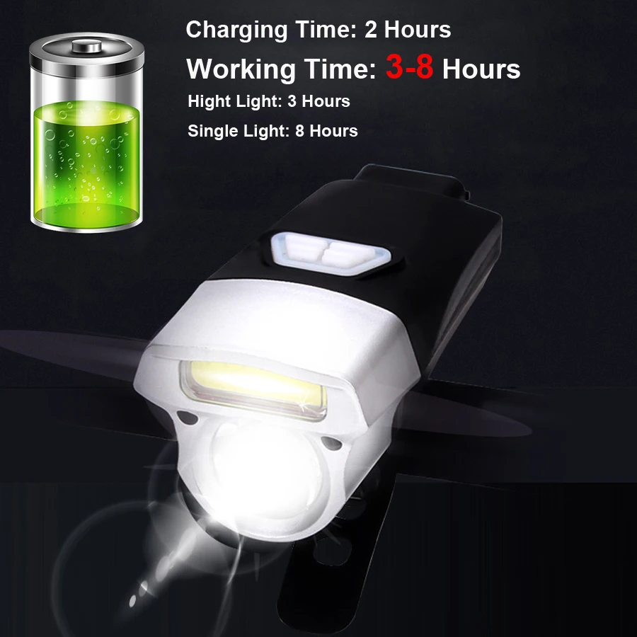 Умный велосипедный передний светильник набор головной светодиодный USB