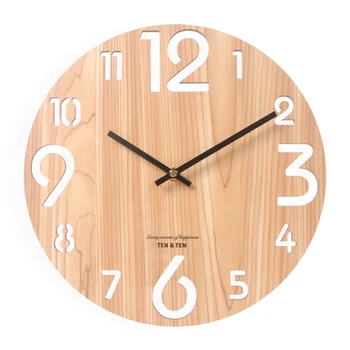 Wooden Wall Clock - Modern Design - Nordic Brief - Living Room Decoration 6