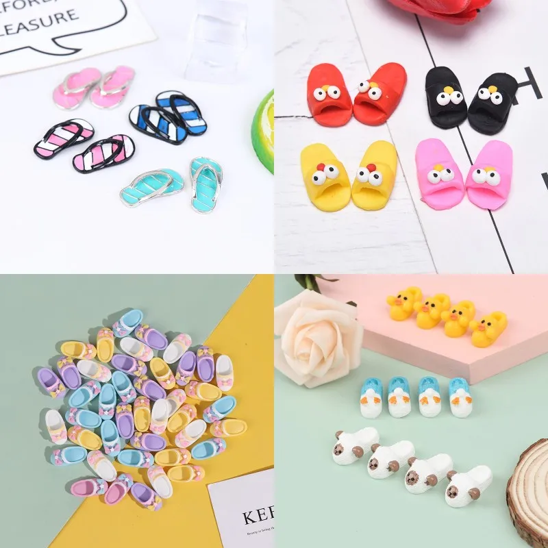 

Cute 1/2/5 Pair 1:12 Dollhouse Miniature Slippers Shoes for Doll House Living Room Bedroom Bathroom