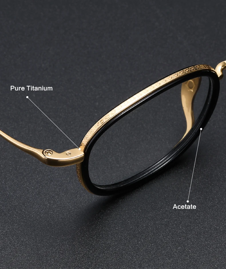 Овальные очки из чистого титана маленькая оправа для очков женские близорукости