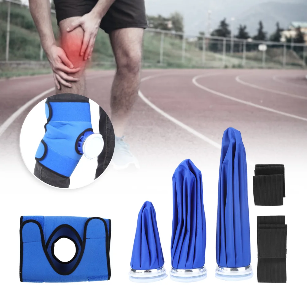 

3pcs Medical Ice Bags Cool Ice Bag Reusable Sport Injury Durable Muscle Aches First Aid Relief Pain Care with Support Wrap Strap