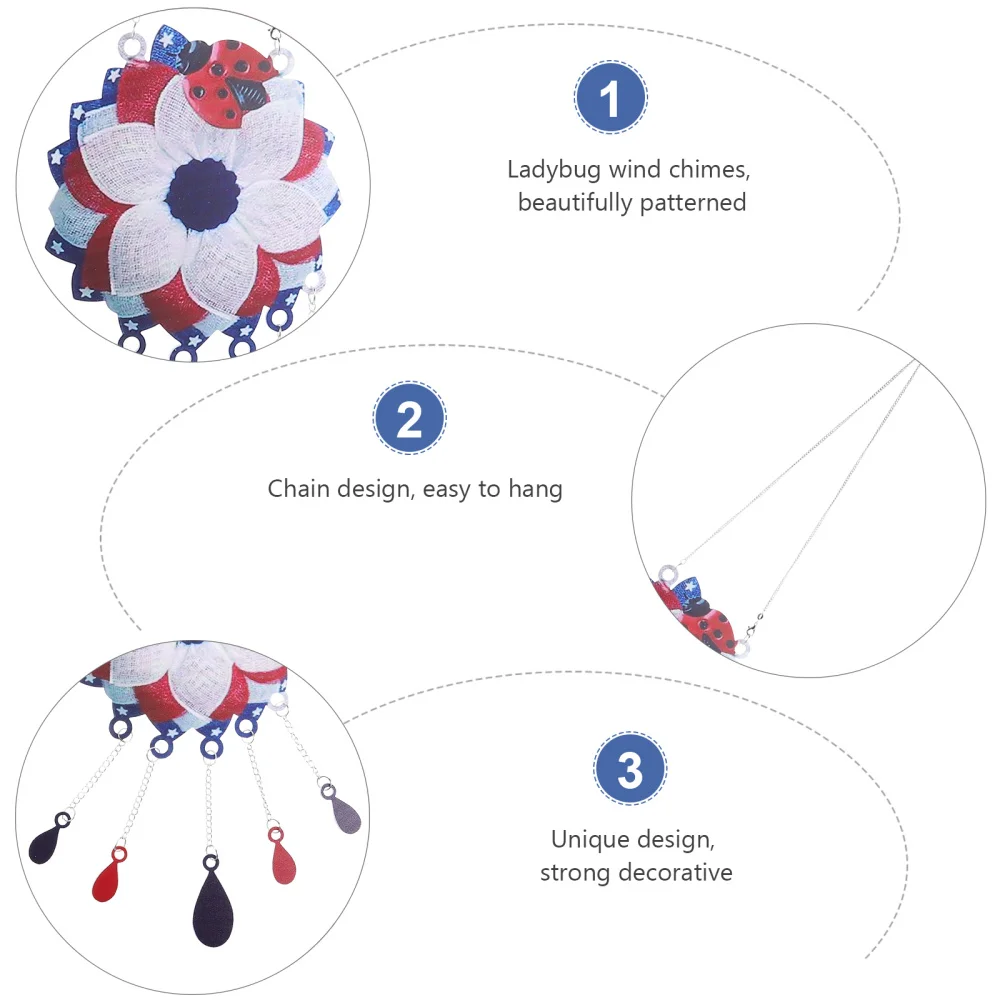 

1pc Independence Day Decorative Wind Chime Pendant for Home (Assorted Color)