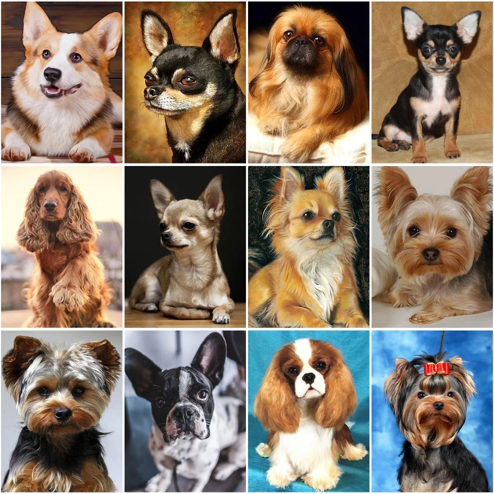 

Pets Diamond Mosaic Animal Diy Dog Personalized Gift Puzzles Home Decor Painting Cross Stitch Needle Arts Craft Crafts Sewing
