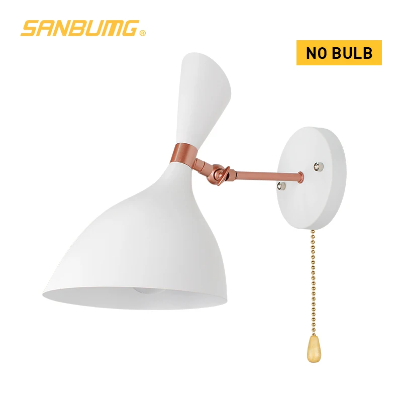 Современная настенная лампа SANBUMG с выключателем светодиодный настенный