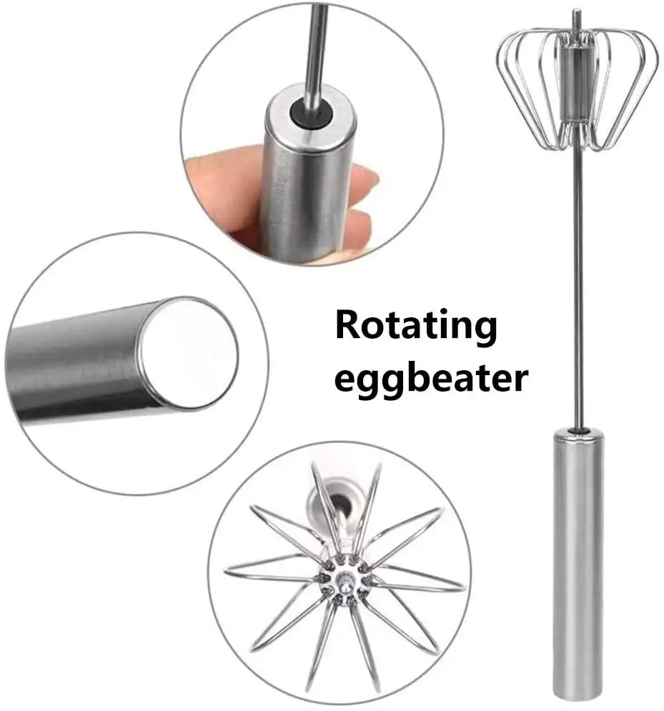 Полуавтоматический Миксер для яиц 3 шт. ручной самоповоротный венчик из