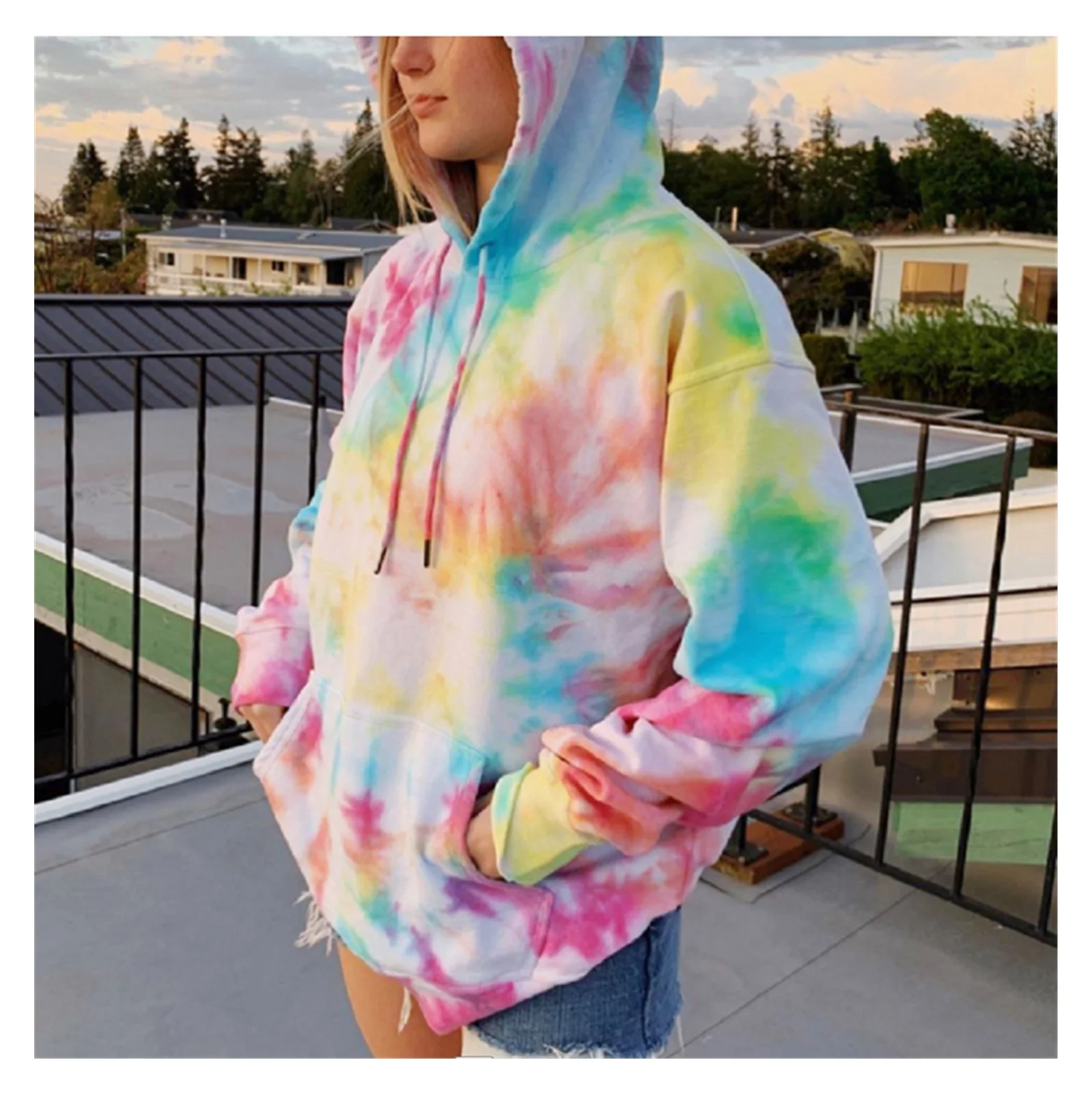 

2021NEW Hoodies for Women Fashion Print Sweatshirt loose Long Sleeve Streetwear Women Clothes Hoodie winter oversized pink