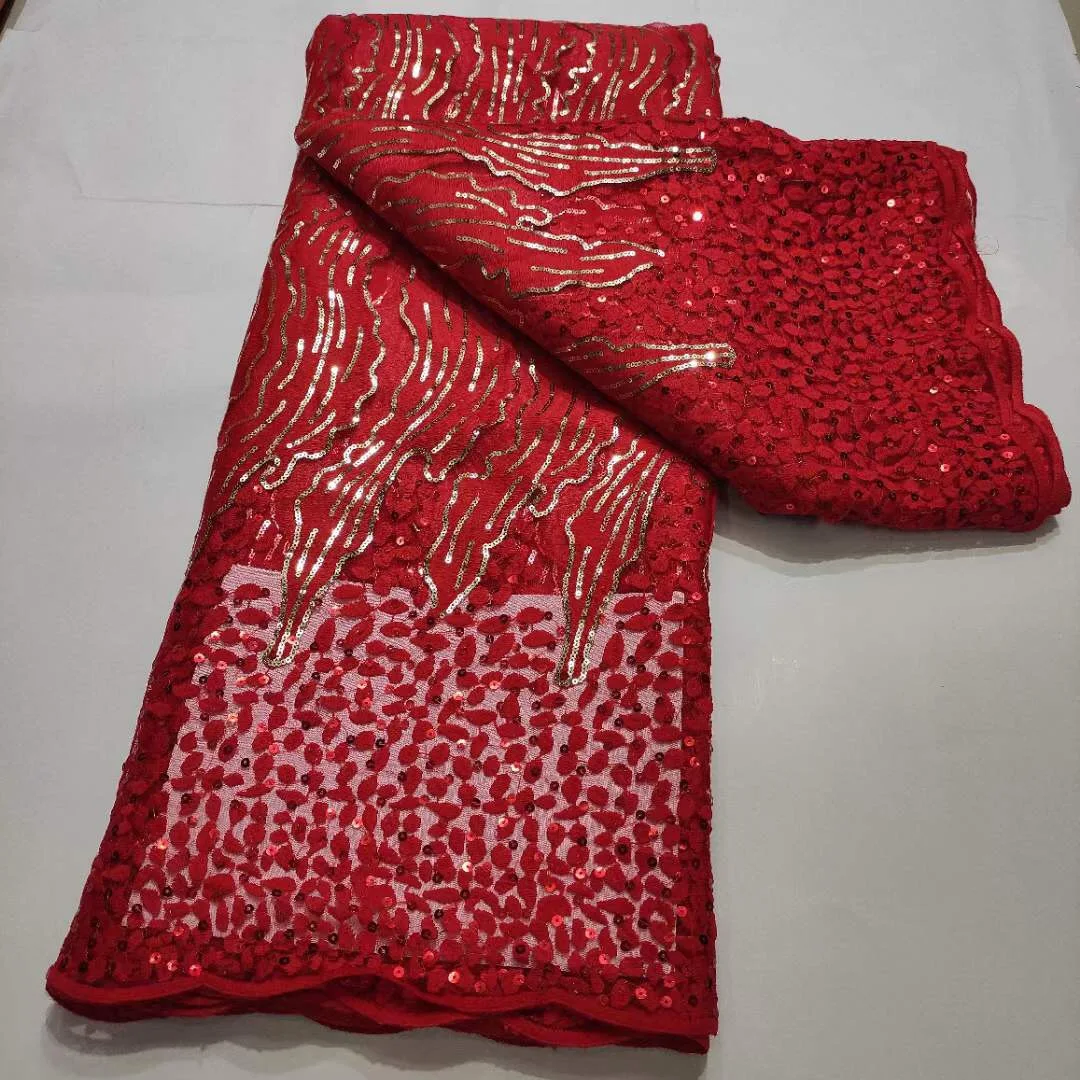 Новинка 2021 африканская кружевная ткань с блестками золотая линия вышивка