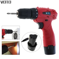 voto ac100 240v cordless 12v electric screwdriver with rotation adjustment switch 18 gear torque for handling screws punching