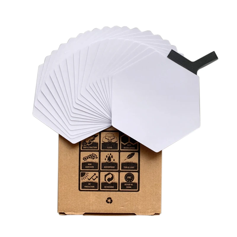 

Waxless Transparent Hexagon Surfboard Deck Traction Pad 20pcs a Box