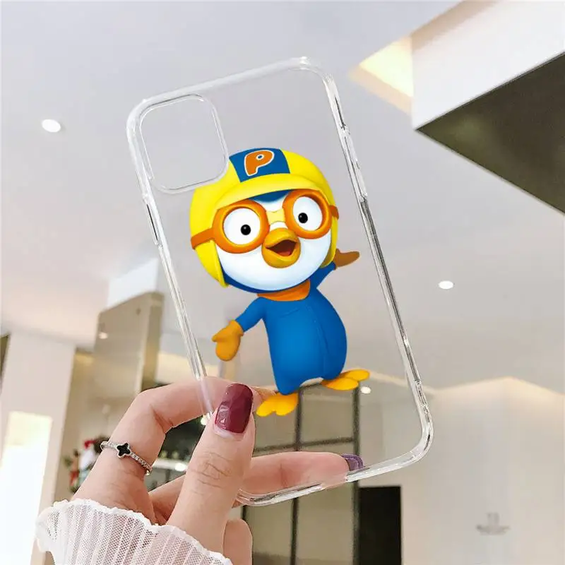 Корейский мультяшный чехол POROROs для телефона iPhone 11 12 Mini 13 Pro XS Max X 8 7 6s Plus 5 SE XR