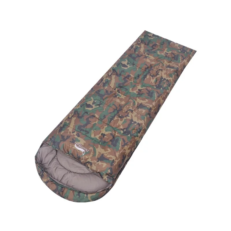 Olive Camo Камуфляжный спальный мешок легкий Кемпинг спальный матрас 3 сезона конверт альпинизмом спальный мешок для кемпинга Пешие прогулки - Цвет: Olive Camo