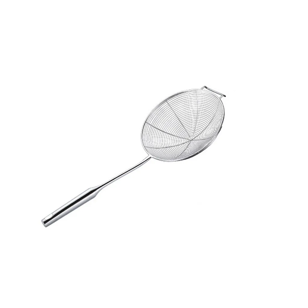Кухонная круглая сеть из нержавеющей сетки с крючком половник дуршлаг сетчатый