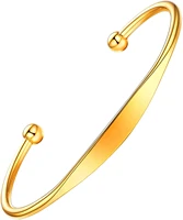 u7 cuff bracelets for women stainless steel open round end torque bangle bracelet teen girls