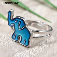 women elephant turtle mood rings temperature change colorful color emotion feeling for female girl party adjustable ring jewelry