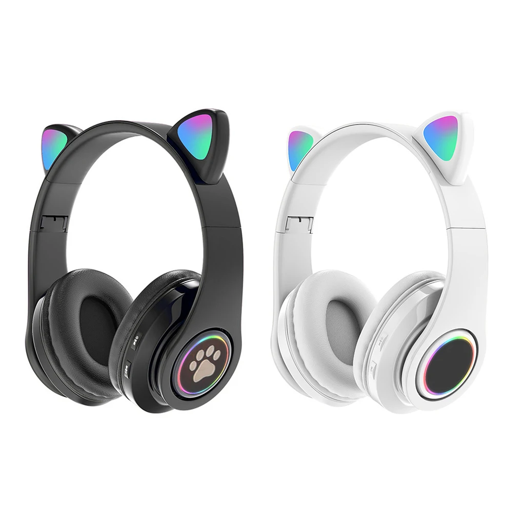 Bluetooth-Совместимость 5 0 беспроводная гарнитура с кошачьими кроличьими ушками