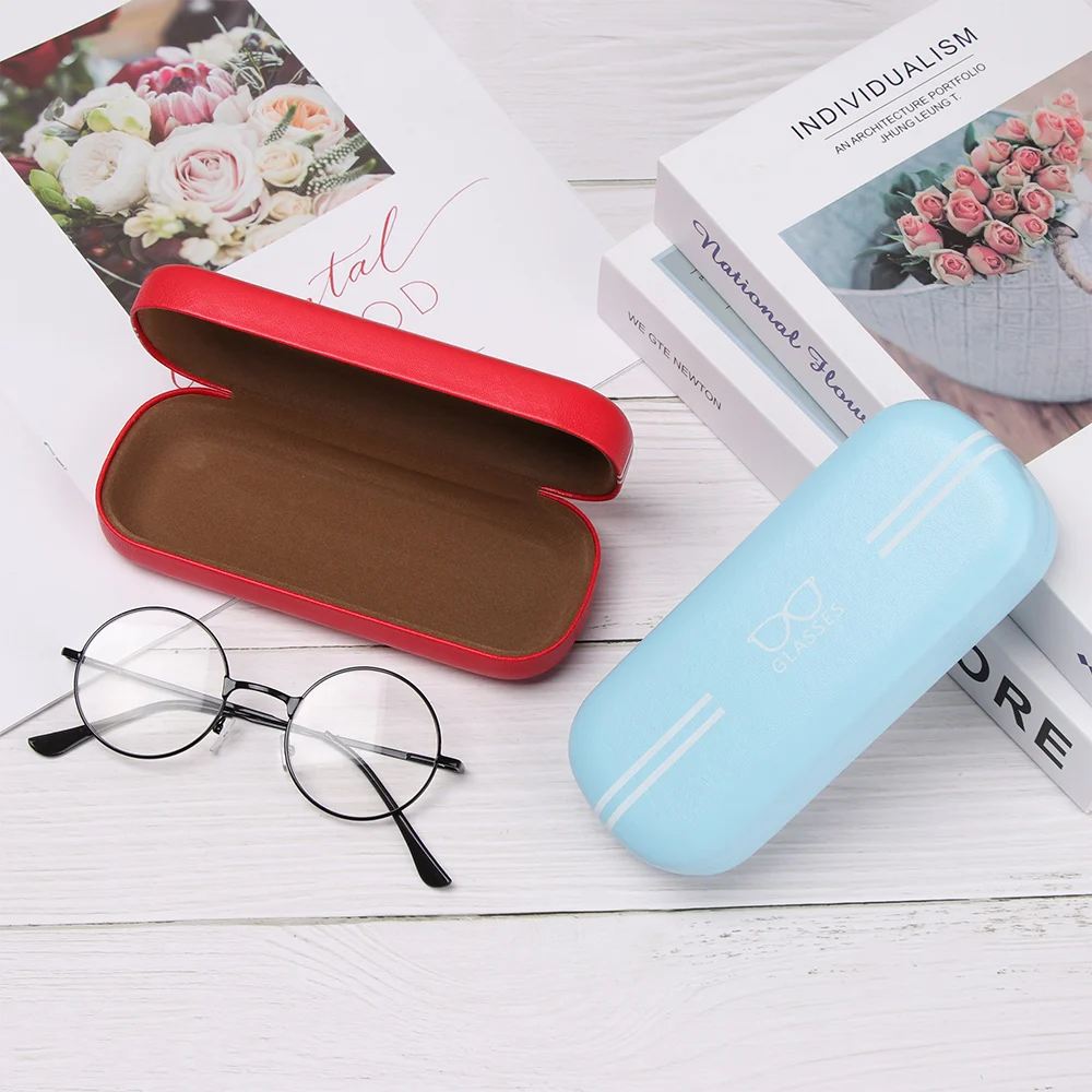 Новинка модный кожаный чехол для очков мужчин и женщин жесткий защитный чтения