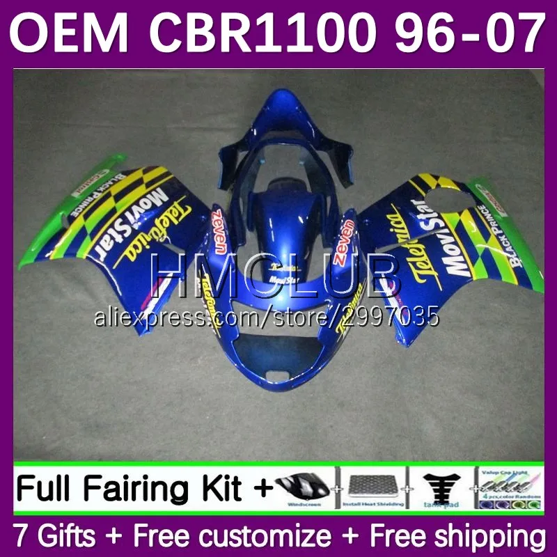 

Обтекатель Blackbird для HONDA CBR 1100 XX 1100XX CBR1100XX 96 97 98 99 01 21No.21 Movistar Blue 1996 2002 2003 2004 2005 2006 2007