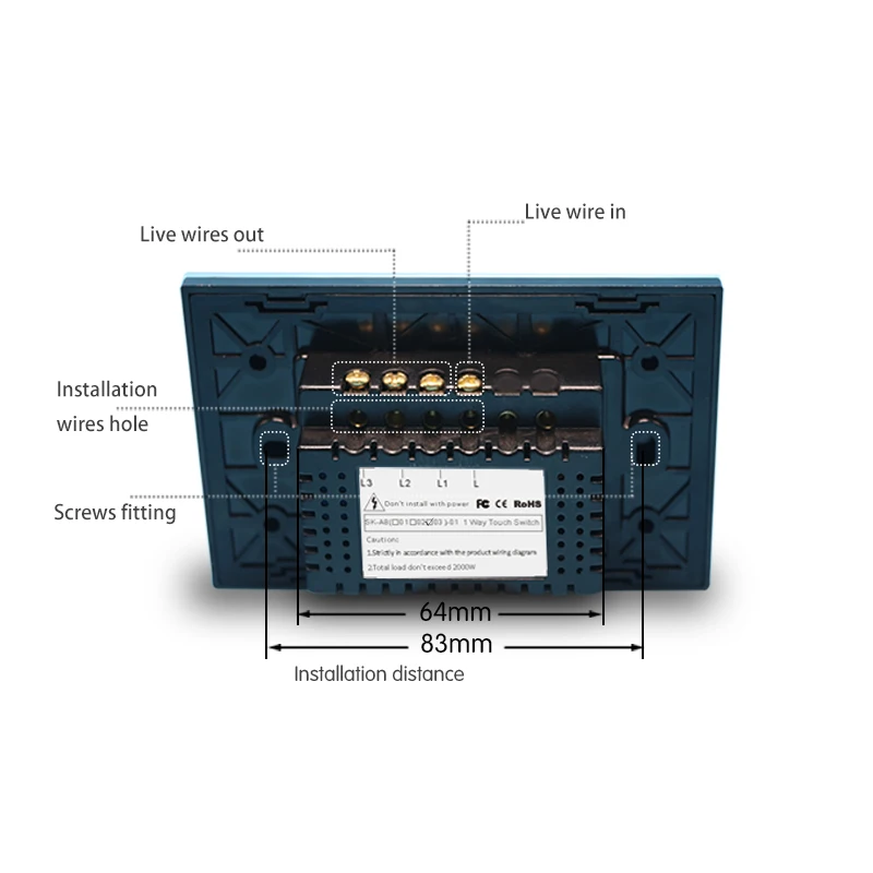 Белый 3 группы пульт дистанционного управления выключатель света Хрустальное