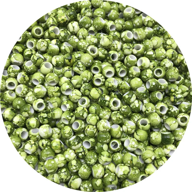 30 шт./лот 12 мм круглые бусины с большим отверстием для изготовления ювелирных