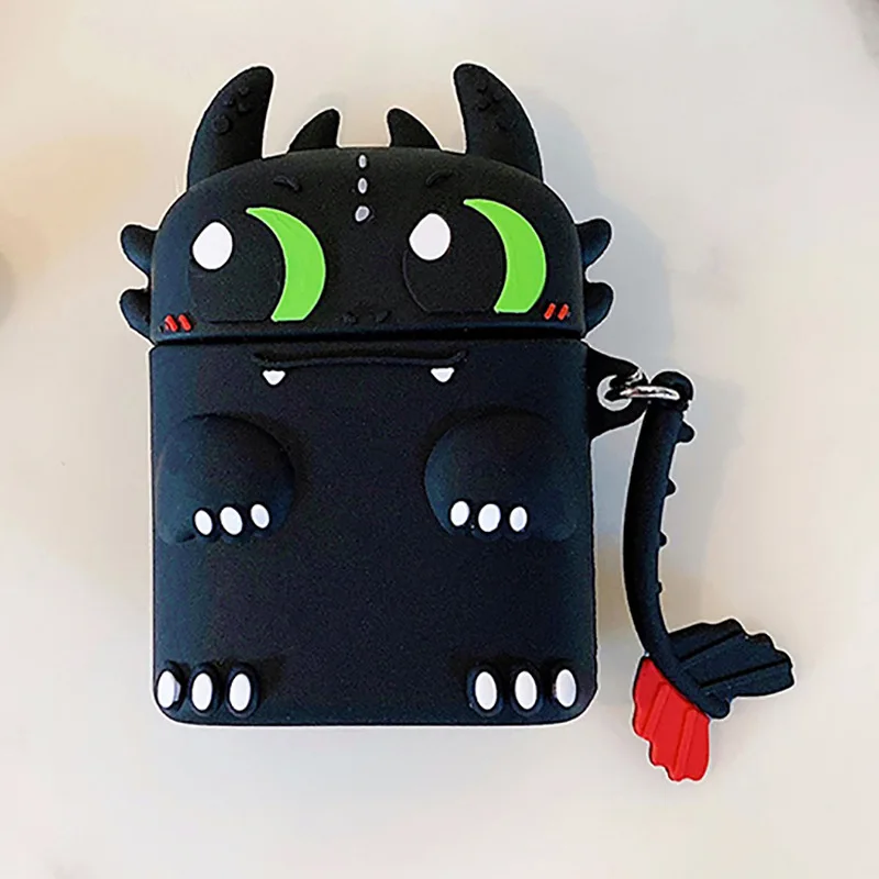 

DHL Cartoon Dinosaur Earphone Case Soft Silicone Doll Case For Apple Airpods 1 2 Wireless Bluetooth Headphone Cases Full Cover