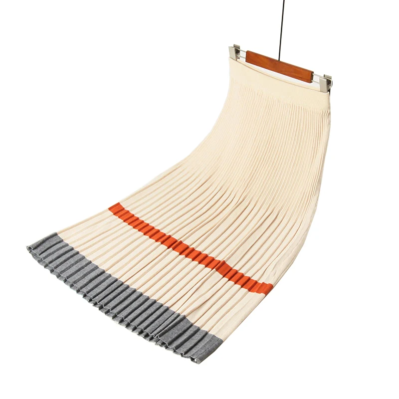 Trytree осень зима Женская Повседневная плиссированная трикотажная юбка эластичная