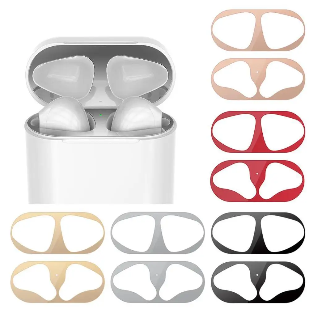 Металлическая Пылезащитная наклейка для Apple AirPods 1 2 чехол аксессуары