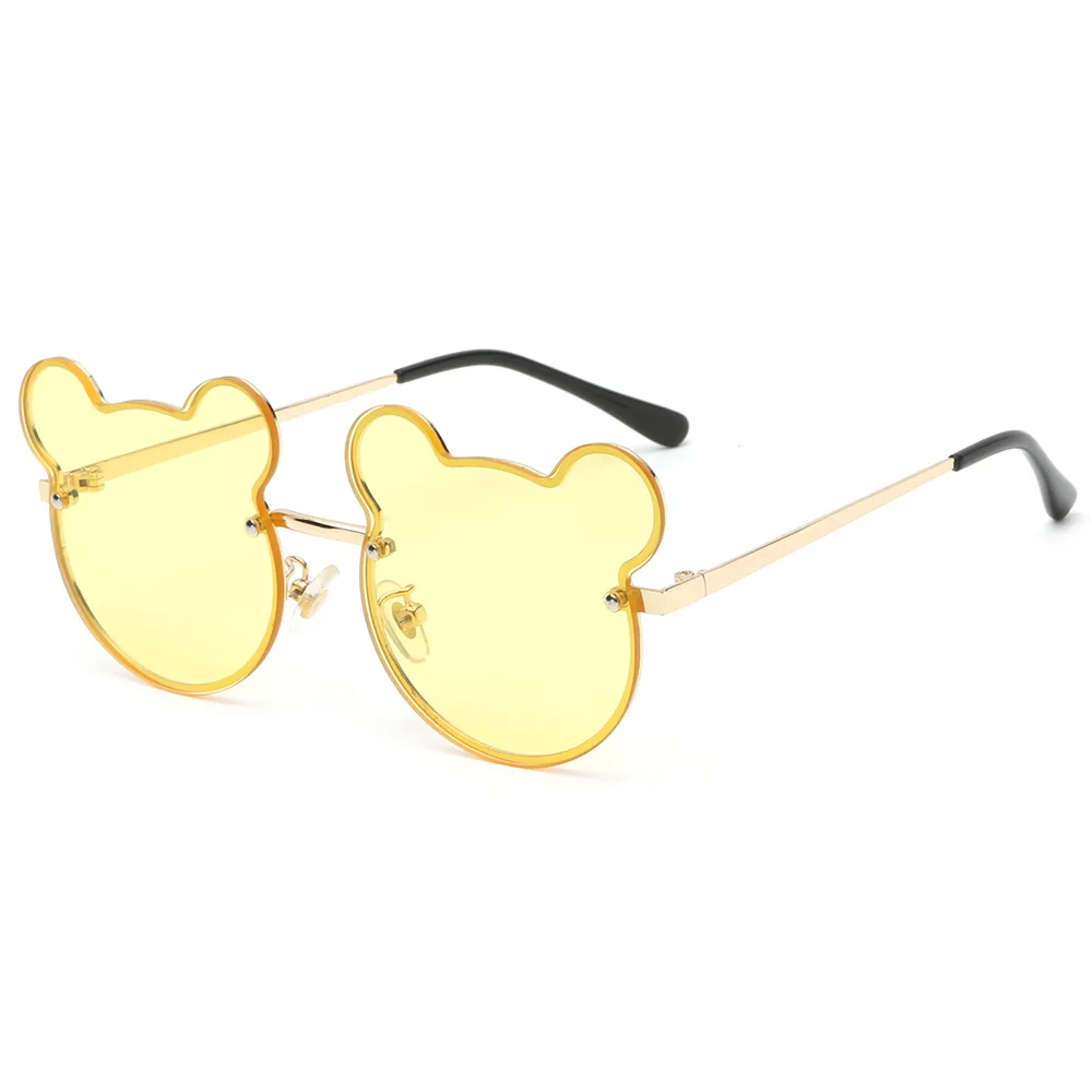 2021 милые Мультяшные солнцезащитные очки с медведем для детей модные детские