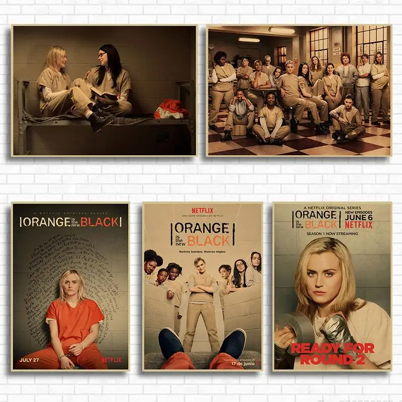 Orange Is the New Black Classic Movie постер из крафт-бумаги для бара кафе гостиной столовой