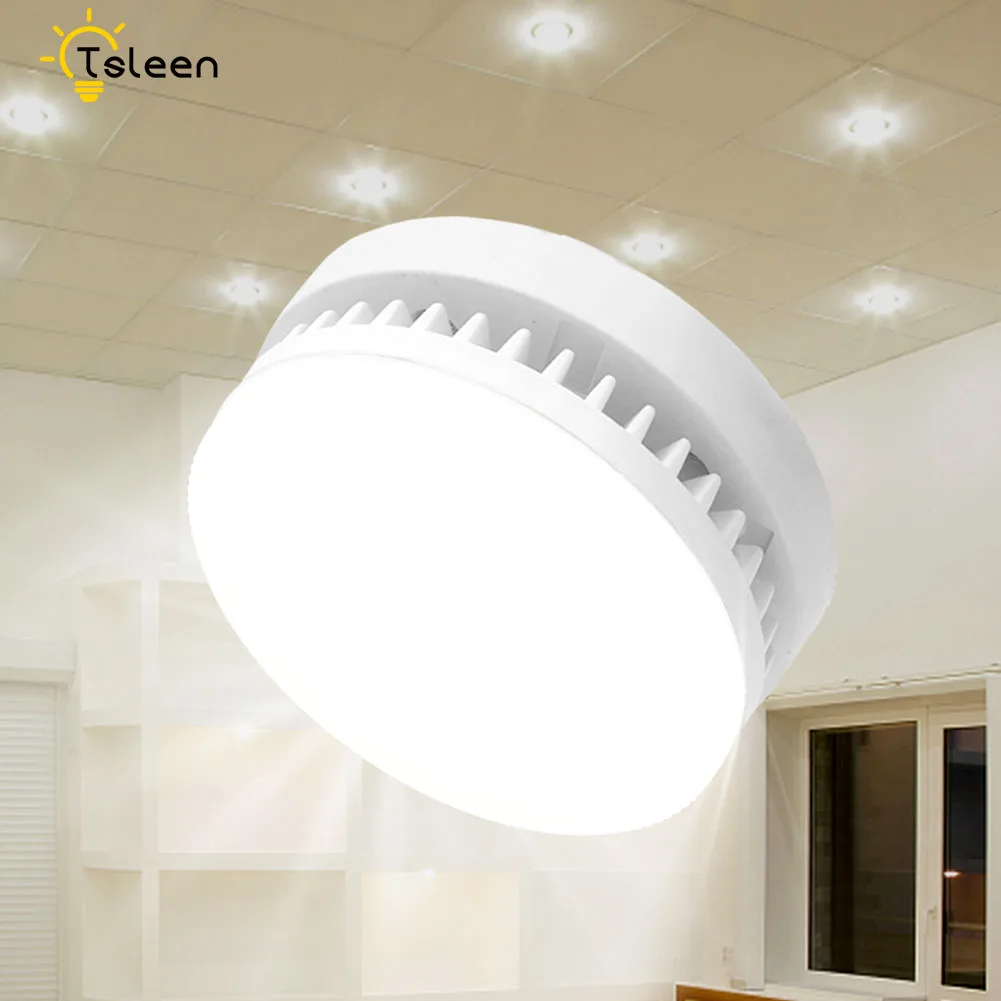 8PCS 5/7/9/12/15/18W GX53 LED Downlight Round lamp light super bright led bulb GX 53 110v 220v 240v Ceiling Down light Spotlight