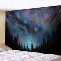 mysterious forest wall hanging mandala tapestry starry sky yoga mat sleeping pad polyester bohemian psychedelic decoration