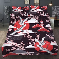 3d printed bedding set crane bird flower twin full queen king size duvet cover set single double bedclothes for child kid adult