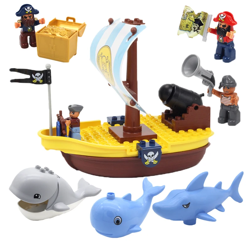 Пиратская серия Carib модель пиратского корабля большие строительные блоки Карта