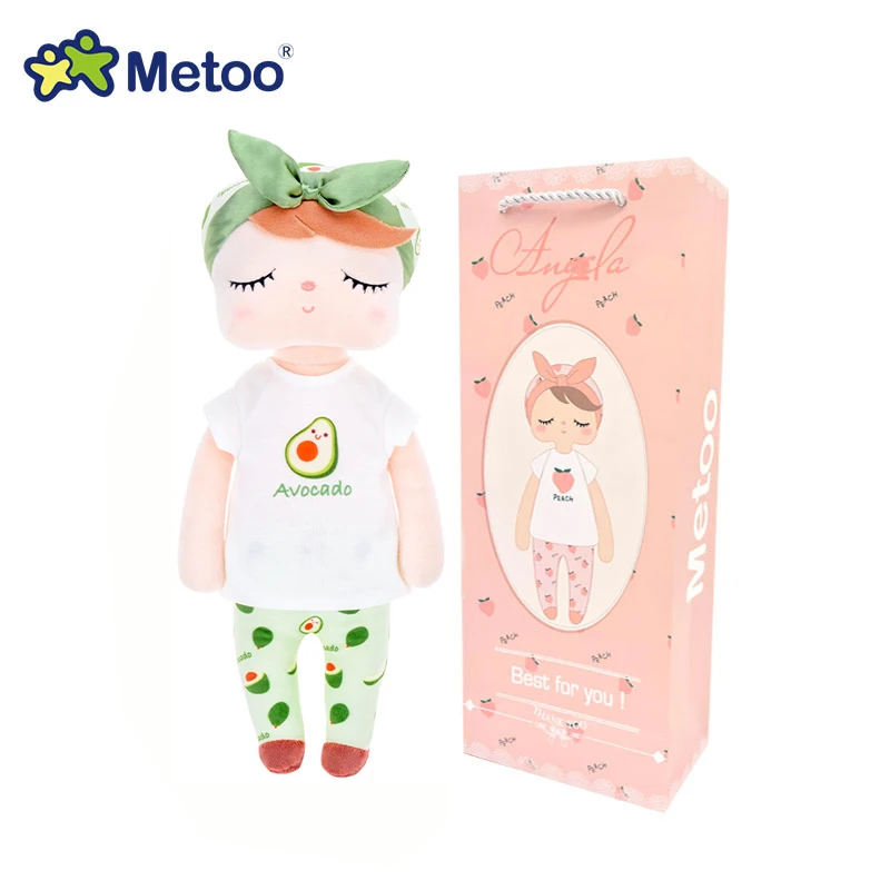 918-6box В коробке Metoo Кукла Kawaii плюшевая мягкая плюшевая животные детские игрушки для девочек и мальчиков на день рождения Рождество Кролик Анжела - Цвет: 918-6box
