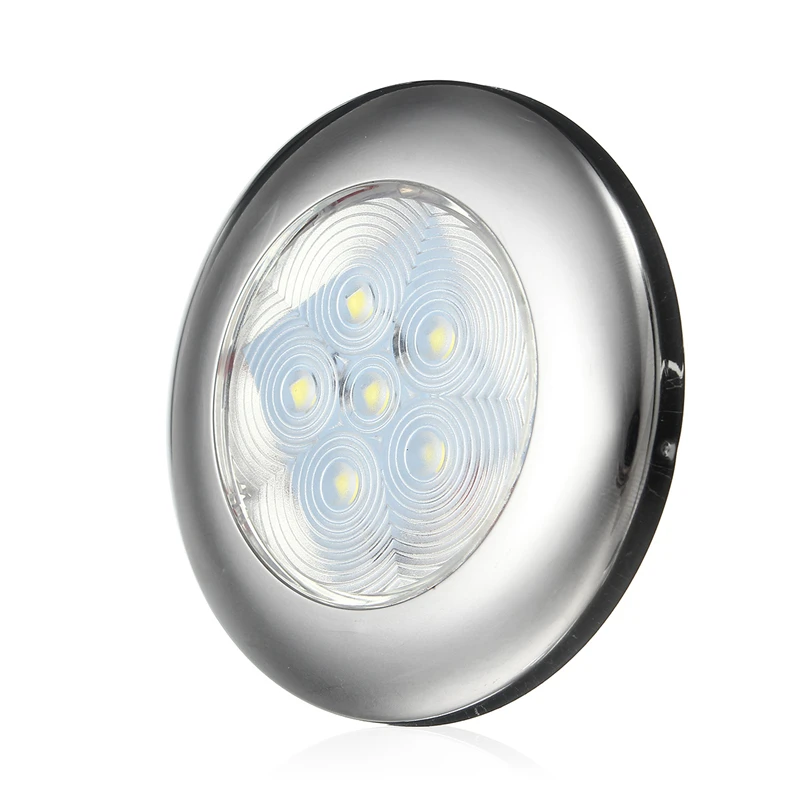 

DC 12V Marine Boat Transom RV Yacht 6 LED Stern Signal Light Round Stainless Steel Cold LED Tail Lamp Yacht Accessories Waterpr